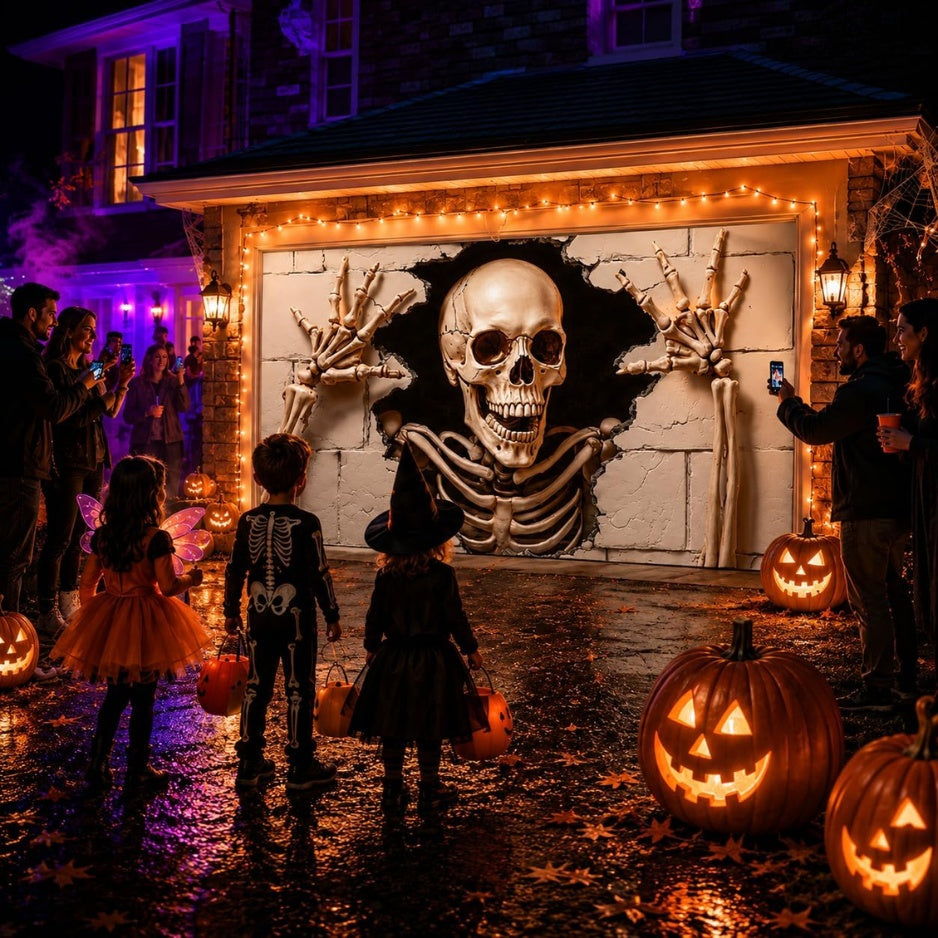 Giant Skull Garage Door Backdrop — 6 × 13 FT — product image 2